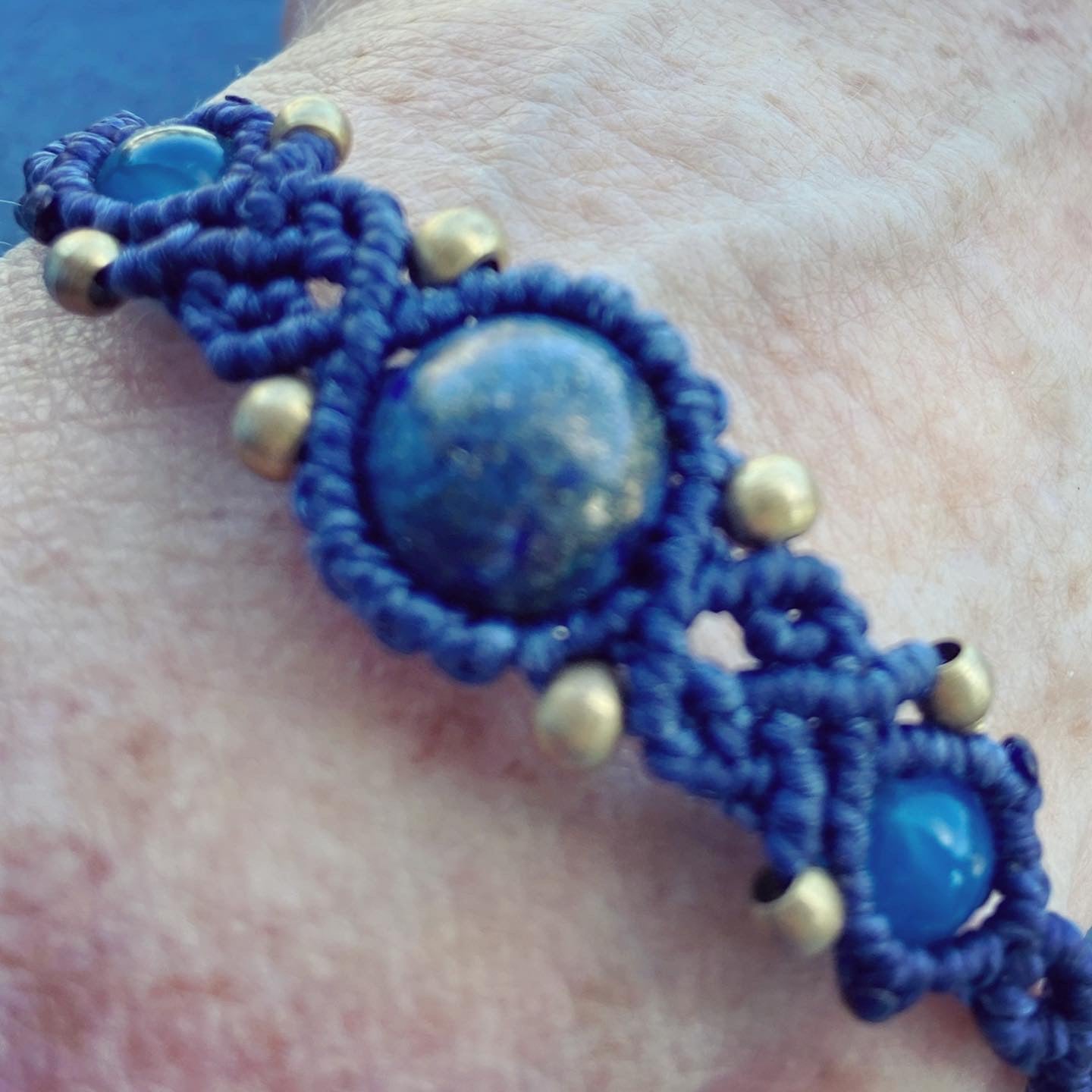 Bracelets Handmade with Macrame & Crystals