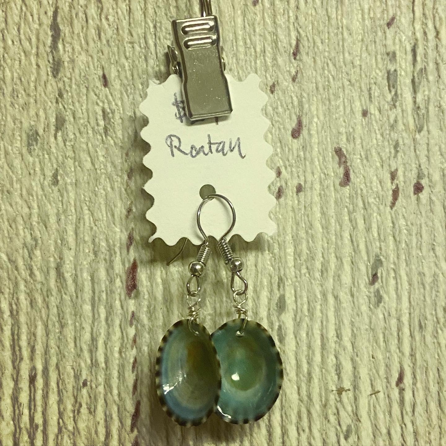 Earrings Sea Shell Handmade Roatan