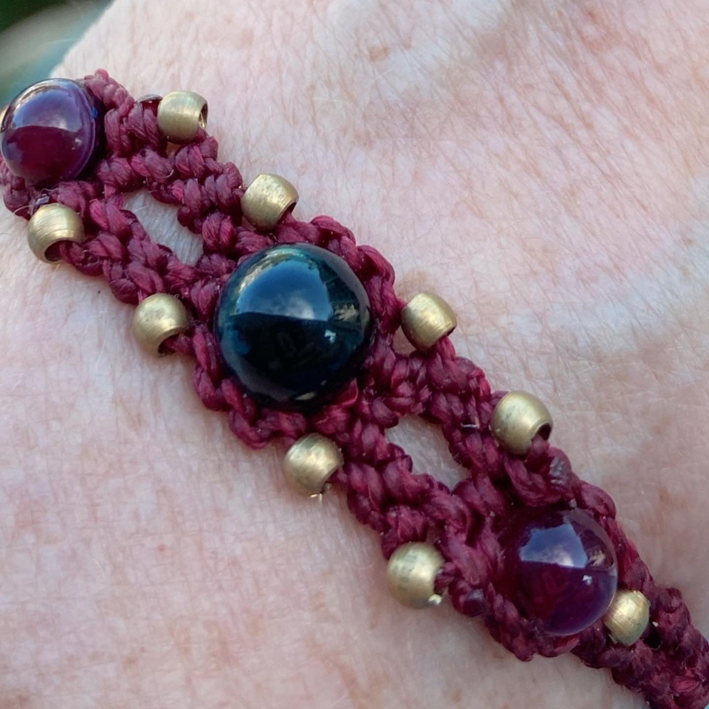 Bracelets: Handmade with Macrame & Crystals