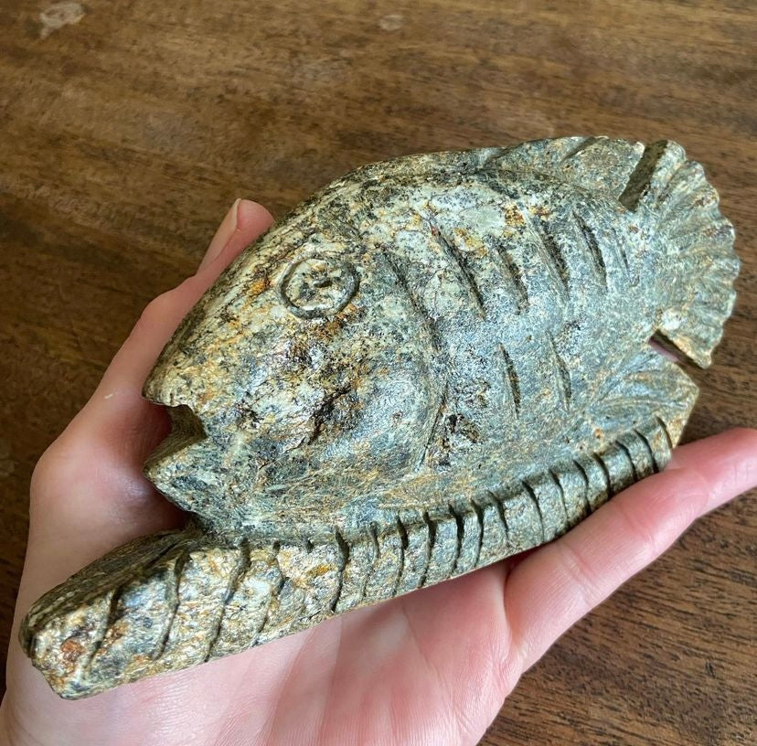 Serpentine Fish Sculpture